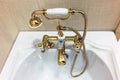 Vintage bathtub faucet Royalty Free Stock Photo