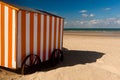 Vintage beach cabin hut, De Panne, Belgium