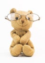 Vintage bear toy (old bear toy with glasses)