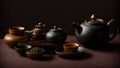 Vintage beautiful drink, beverage teaware design traditional teatime