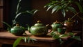 Vintage beautiful teaware, teatime tea leaves tradition oriental morning health