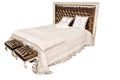 Vintage bed isolated Royalty Free Stock Photo