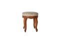 Vintage bedside stool chair isolated.