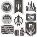 Vintage beer brewery emblems