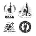 Vintage beer emblems, labels, badges, logos set Royalty Free Stock Photo