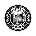 Vintage beer label. Design elements for logo, label, emblem, sign, menu.
