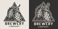 Vintage beer monochrome emblem