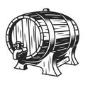 Vintage beer wooden barrel template Royalty Free Stock Photo