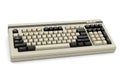 Vintage beige computer keyboard with a full numeric keypad and function keys Royalty Free Stock Photo