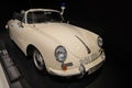 vintage beige police car Porsche 356 Cabriolet, Retro luxury sports car Austrian company Porsche, Oldtimer car, retro-style, ,