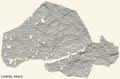 Vintage beige topographic map of Limerick City, Ireland