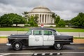 Vintage Belleair, Florida Poilice Dept car parked outside The Jefferson Memorial in Washington DC, USA Royalty Free Stock Photo