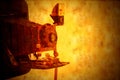 Vintage bellows camera grunge background