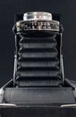 Vintage bellows photographic camera details Royalty Free Stock Photo