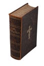 Vintage bible book on white Royalty Free Stock Photo