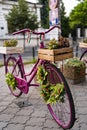 Vintage bicycle on brick background Royalty Free Stock Photo