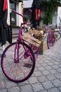 Vintage bicycle on brick background Royalty Free Stock Photo