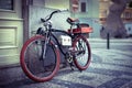 Vintage bicycle at the city