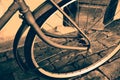 Vintage bicycle detail close up Royalty Free Stock Photo