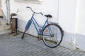 Vintage Bicycle Leaning against a Stone Wall Royalty Free Stock Photo