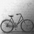 Vintage bicycle with an old letter Royalty Free Stock Photo