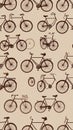 Vintage Bicycle Pattern Royalty Free Stock Photo
