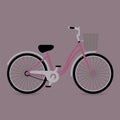 Vintage Bicycle on an purple background. Royalty Free Stock Photo