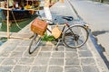 Vintage bicycle on streets