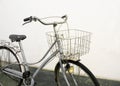 Vintage bicycle white background