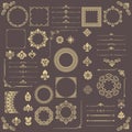 Vintage Big Set of Classic Vector Patterns. Collection of Graphics Royalty Free Stock Photo