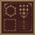 Vintage Big Set of Classic Vector Patterns. Collection of Graphics Royalty Free Stock Photo