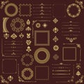 Vintage Big Set of Classic Vector Patterns. Collection of Graphics Royalty Free Stock Photo