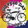 Bike to Commemorate LSD Discovery or Bicycle Day, Vector Illustration