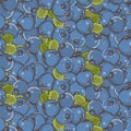 Vintage Bilberry Seamless Pattern