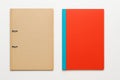 Vintage Binder vs Modern Plastic Folder Comparison Royalty Free Stock Photo