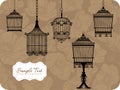 Vintage bird cages Royalty Free Stock Photo