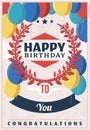 Vintage Birthday Party Poster Royalty Free Stock Photo