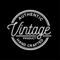 Authentic Vintage Product Design Template. Hand Crafted Stamp Design Logo.
