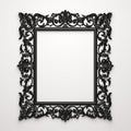 Vintage Black Antique Frame Design On White Background Royalty Free Stock Photo