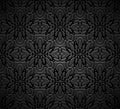 Vintage black background with engraved pattern