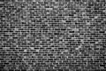 Vintage black brick wall background texture. Architecture grunge detail abstract theme. Home, office or loft design backdrop style Royalty Free Stock Photo