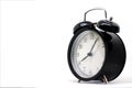 Vintage black clock ,Eight hours 5 minutes Royalty Free Stock Photo