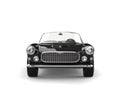 Vintage black convertible cabriolet car - front view Royalty Free Stock Photo