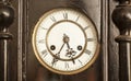 Vintage black dial clock Royalty Free Stock Photo