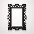 Vintage Black Frame Design On White Background Royalty Free Stock Photo