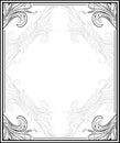 Vintage black frame with empty place for your text or other design, vector illustration greeting card. Royalty Free Stock Photo