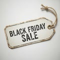 Vintage black friday sale tag on white background Royalty Free Stock Photo
