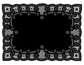 Vintage Black Lace Doily Place Mat Royalty Free Stock Photo