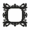 Vintage Black Ornate Frame Design On White Background Royalty Free Stock Photo