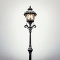 Vintage Black Shade Street Lamp On White Background Royalty Free Stock Photo